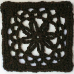 Free crochet afghan square pattern: Diaphanous