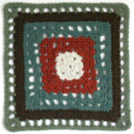 Free crochet afghan square pattern: Kattiwampus