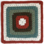 Free crochet afghan square pattern: Maggie's Square