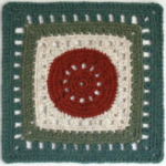 Free crochet afghan pattern: Rose Window