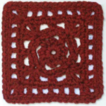 Free crochet afghan square pattern: Serendipity