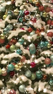 Free Christmas tree phone background from Drew Emborsky, aka The Crochet Dude