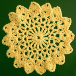 Free crochet dishcloth pattern: Sunflower