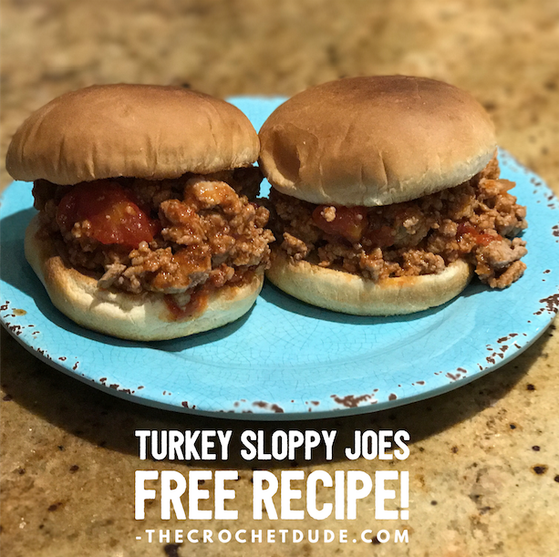Free recipe: Turkey Sloppy Joes from Drew Emborsky, aka The Crochet Dude